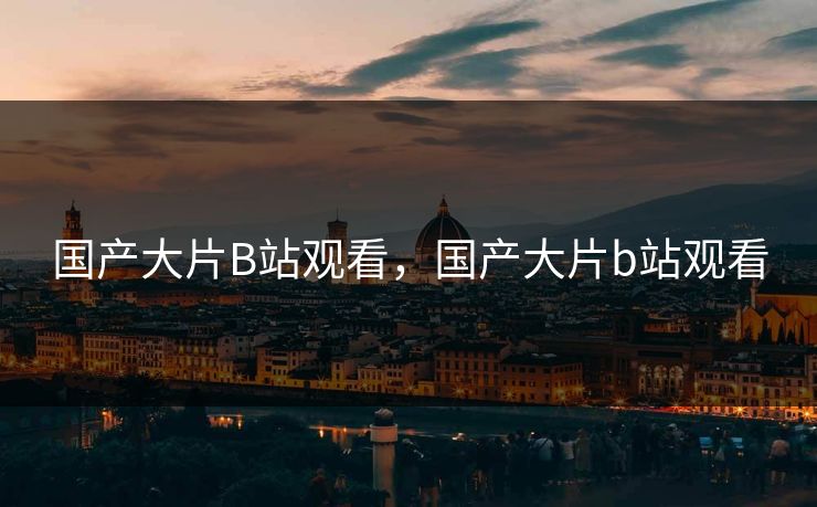 国产大片B站观看，国产大片b站观看